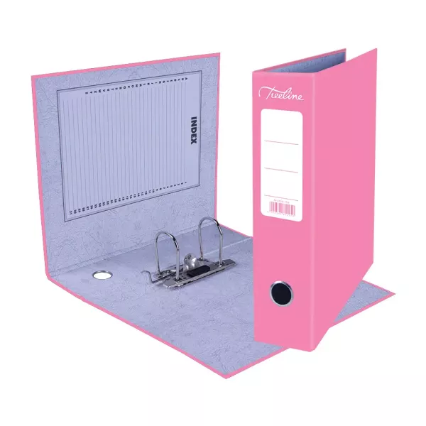 TREELINE A4 Lever Arch File Board 80mm Pink TREELINE A4 Lever Arch File Board 80mm Pink