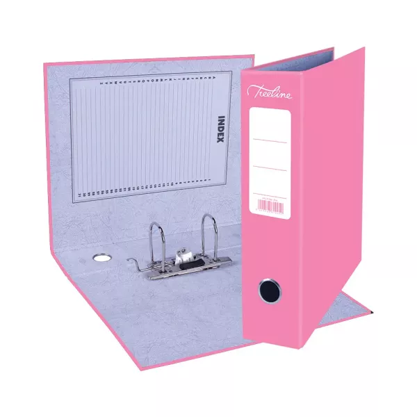 TREELINE A4 Lever Arch File Board 80mm Pink TREELINE A4 Lever Arch File Board 80mm Pink