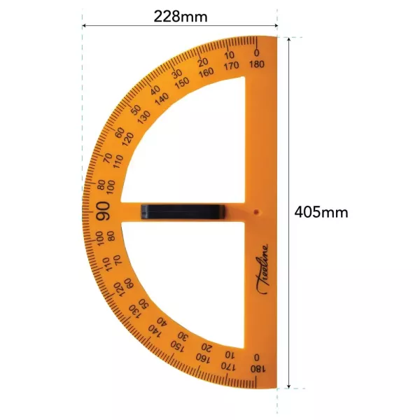 TREELINE Chalkboard Protractor 180 Degree - Yellow TREELINE Chalkboard Protractor 180 Degree - Yellow