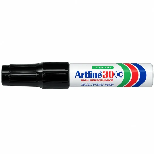 Artline 30 high performance permanent marker black with exposed chisel tip