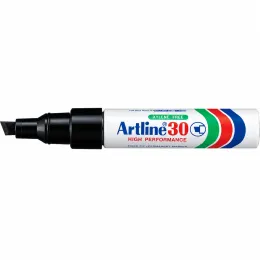 Artline 30 high performance permanent marker black with exposed chisel tip