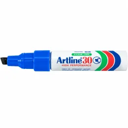 Artline 30 high performance permanent marker blue with exposed chisel tip