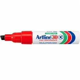Artline 30 high performance permanent marker red with exposed chisel tip