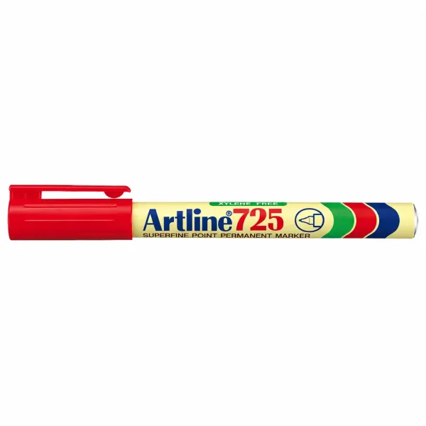 Artline 725 superfine permanent marker red with cap