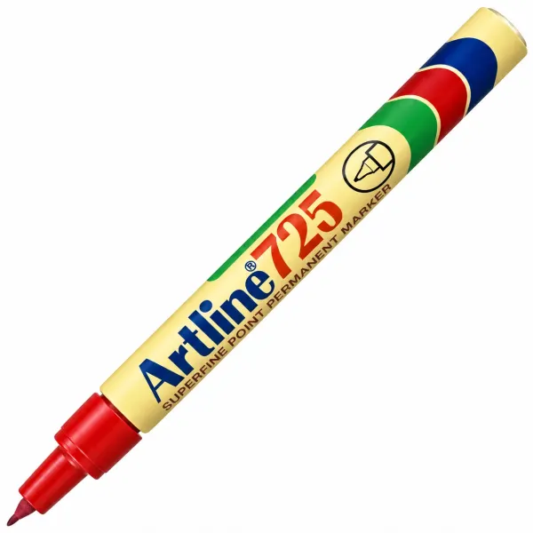 Artline 725 superfine permanent marker red with cap