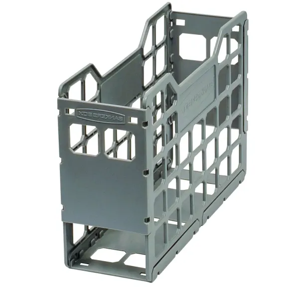 Bankers Box Slatted Econo Container Grey - Pack of 4