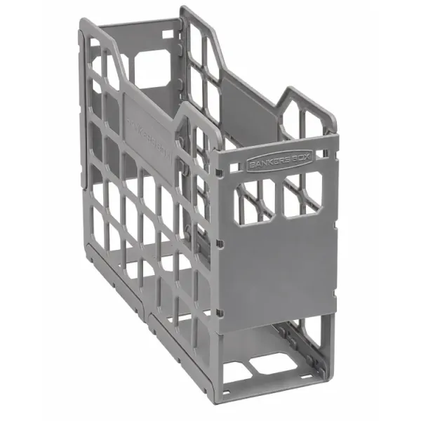 Bankers Box Slatted Econo Container Grey - Pack of 4