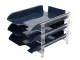 BANTEX Vision Letter Tray - 3 Tier - Blue