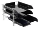 BANTEX Vision Letter Tray - 3 Tier - Black