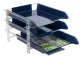 BANTEX Vision Letter Tray - 3 Tier - Blue