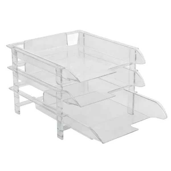 BANTEX Vision Letter Tray - 3 Tier - Clear