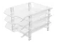 BANTEX Vision Letter Tray - 3 Tier - Clear