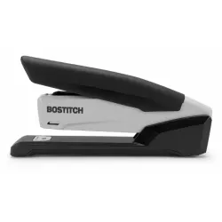 Bostitch 1108 InPower black and silver desktop stapler side view