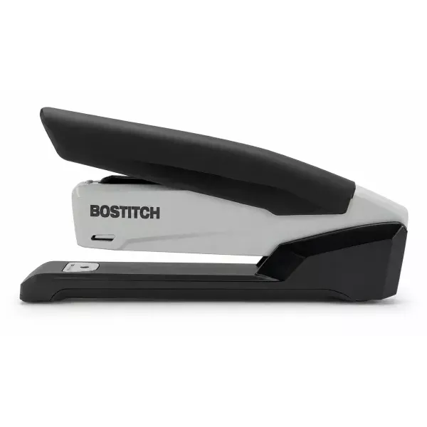 Bostitch 1108 InPower black and silver desktop stapler side view