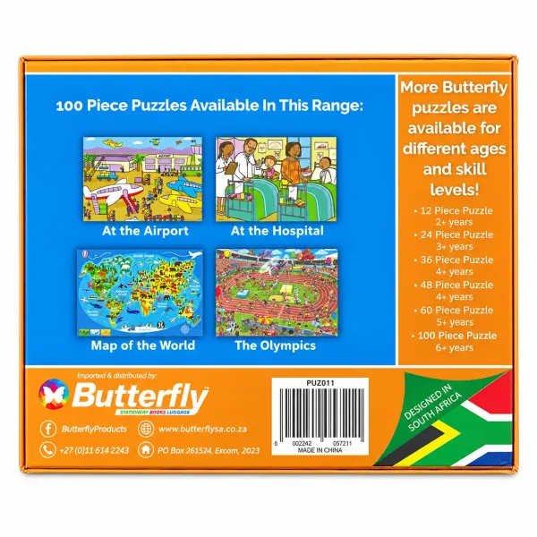 Butterfly 100 Piece Wooden Puzzle - Assorted Designs