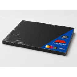 DONAU Bright Board Folders 180gsm Foolscap Black Pack 100
