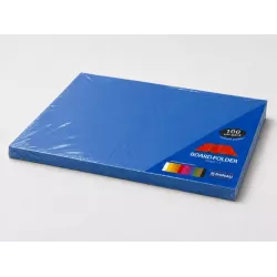 DONAU Bright Board Folders 180gsm Foolscap Blue Pack 100