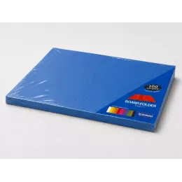 DONAU Bright Board Folders 180gsm Foolscap Blue Pack 100