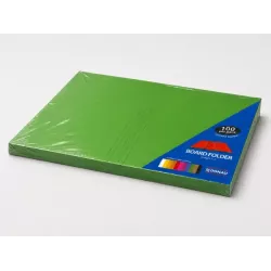 DONAU Bright Board Folders 180gsm Foolscap Green Pack 100