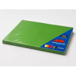 DONAU Bright Board Folders 180gsm Foolscap Green Pack 100