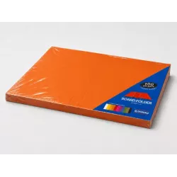 DONAU Bright Board Folders 180gsm Foolscap Orange Pack 100
