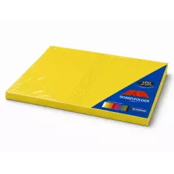 DONAU Bright Board Folders 180gsm Foolscap Yellow Pack 100