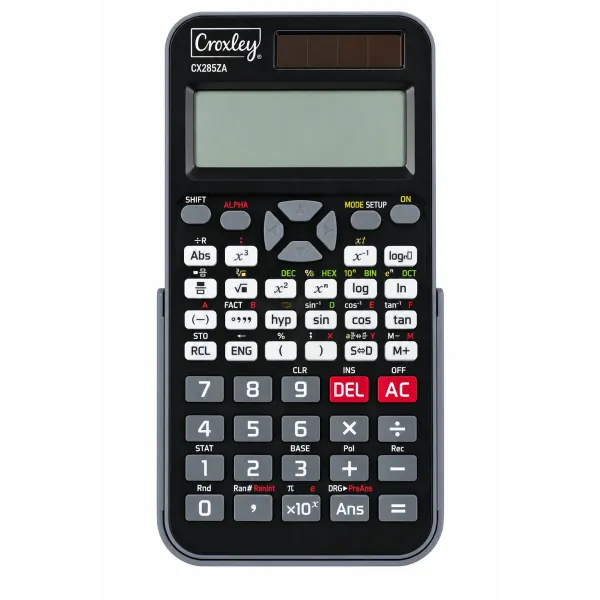 Croxley CX285ZA black scientific calculator with 285 functions in retail packaging