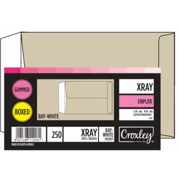 Croxley X-Ray Envelope Bay White 438 x 362mm Box 250 Croxley X-Ray Envelope Bay White 438 x 362mm Box 250
