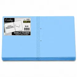 Croxley Manilla Folders 220gsm Blue Pack 100