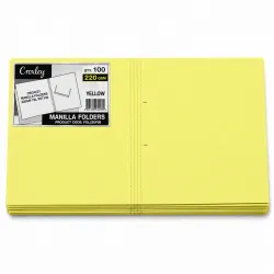 Croxley Manilla Folders 220gsm Yellow Pack 100
