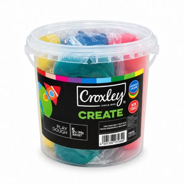 Croxley Create Play Dough Standard Colours 5 x 100g Croxley Create Play Dough Standard Colours 5 x 100g Tub