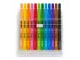Close-up of 12 Croxley Create retractable wax crayons in their clear holder