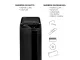 Fellowes AutoMax 350C shredder front angled view Fellowes AutoMax 350C P-4 cross-cut auto feed shredder front angled view