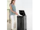 Fellowes AutoMax 550C shredder front angled view Fellowes AutoMax 550C P-4 cross-cut auto feed shredder front angled view