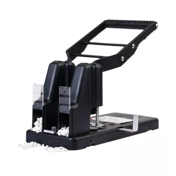 Kangaro HDP-2320 Heavy Duty Hole Punch Angle View Kangaro HDP-2320 heavy duty punch angled view showing handle and metal construction