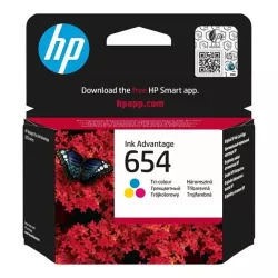 HP 654 Tri-Colour Original Ink Advantage Cartridge (7FP38UE)