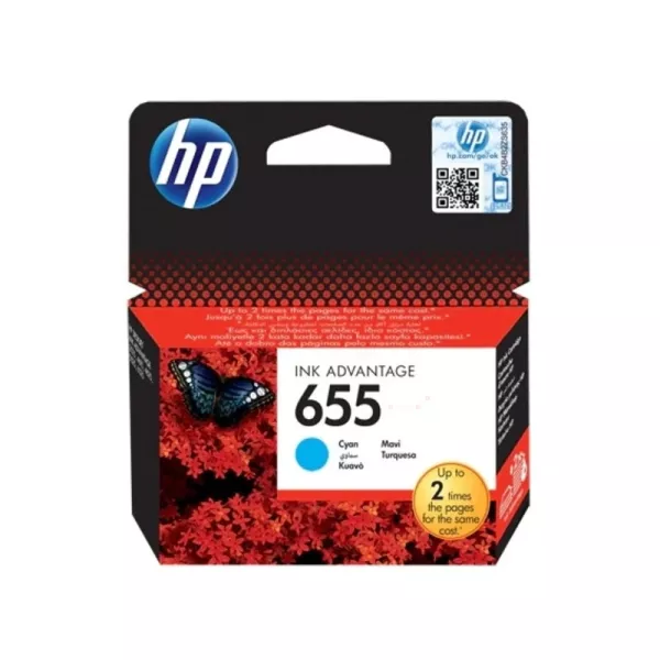 HP 655 Cyan Original Ink Cartridge (CZ110AE)