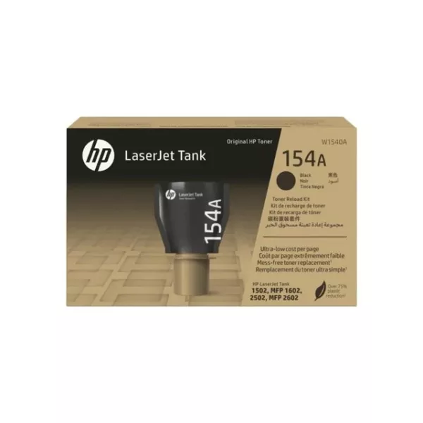 HP 154A Black Original LaserJet Tank Toner Reload Kit (W1540A) HP 154A Black Original LaserJet Tank Toner Reload Kit (W1540A)