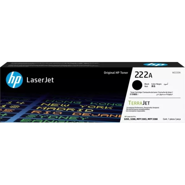 HP 222A Black Original Toner Cartridge (W2220A)