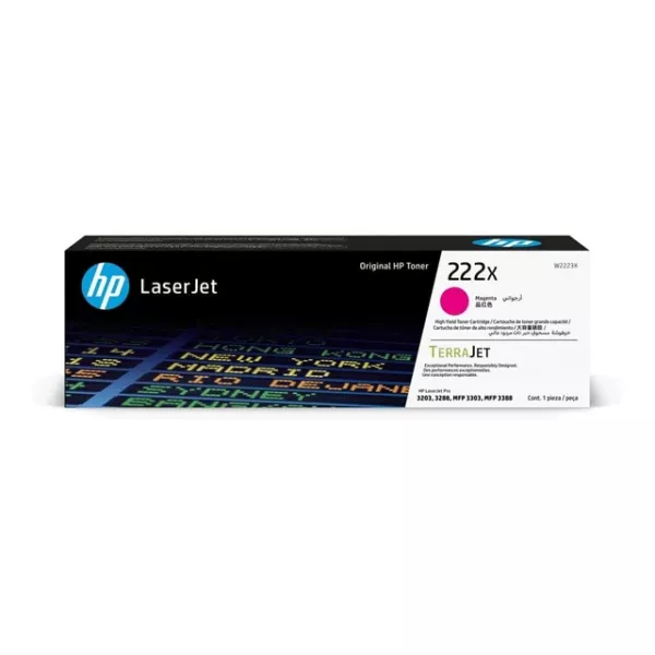 HP 222X Magenta High Yield Original Toner Cartridge (W2223X) HP 222X Magenta High Yield Original Toner Cartridge (W2223X)