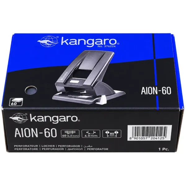 KANGARO AION-60 Heavy Duty 2-Hole Punch 60 Sheet KANGARO AION-60 heavy duty 2-hole punch with adjustable paper guide