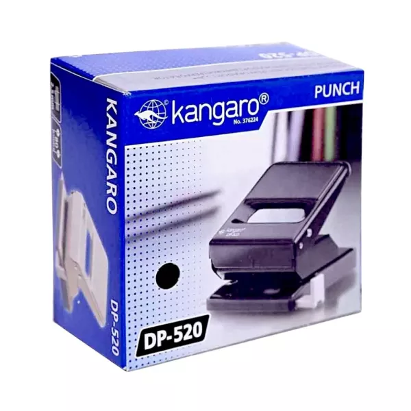 KANGARO DP-520 Office Punch black 25 sheet front view