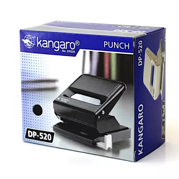 KANGARO DP-520 Office Punch black 25 sheet front view