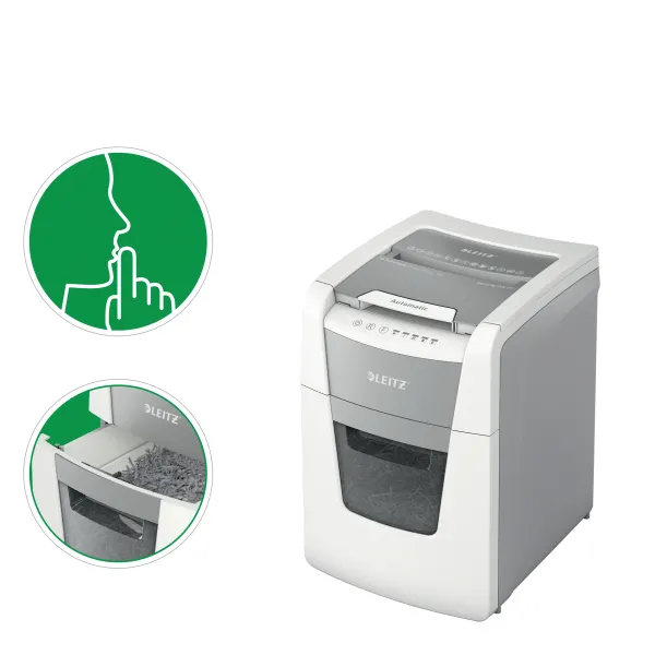 Leitz IQ Autofeed Office 100X P4 Cross Cut Paper Shredder (100 Sheet) Leitz IQ Autofeed Office 100X P4 Cross Cut Paper Shredder (100 Sheet)