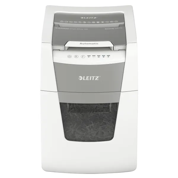 Leitz IQ Autofeed Office 100X P4 Cross Cut Paper Shredder (100 Sheet) Leitz IQ Autofeed Office 100X P4 Cross Cut Paper Shredder (100 Sheet)