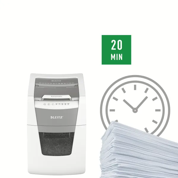 Leitz IQ Autofeed Office 100X P4 Cross Cut Paper Shredder (100 Sheet) Leitz IQ Autofeed Office 100X P4 Cross Cut Paper Shredder (100 Sheet)