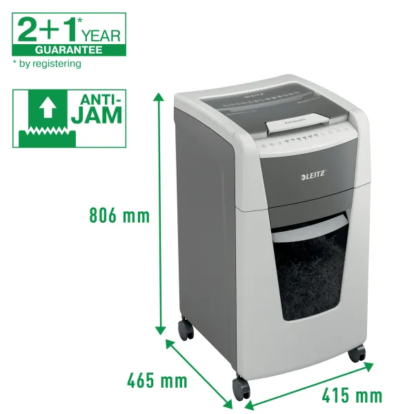 Leitz IQ Autofeed Office 300 P4 Cross Cut Paper Shredder (300 Sheet) Leitz IQ Autofeed Office 300 P4 Cross Cut Paper Shredder (300 Sheet)