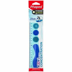 Maped Kidy Learn Concentration Ruler 20cm - Blue Maped Kidy Learn Concentration Ruler 20cm - Blue