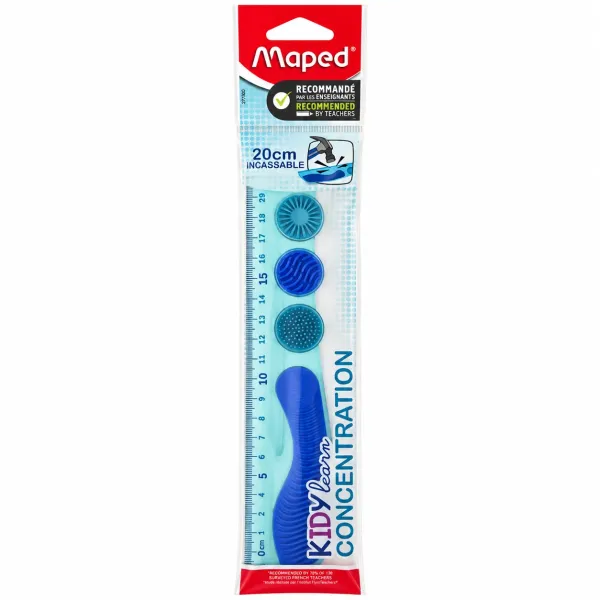 Maped Kidy Learn Concentration Ruler 20cm - Blue Maped Kidy Learn Concentration Ruler 20cm - Blue