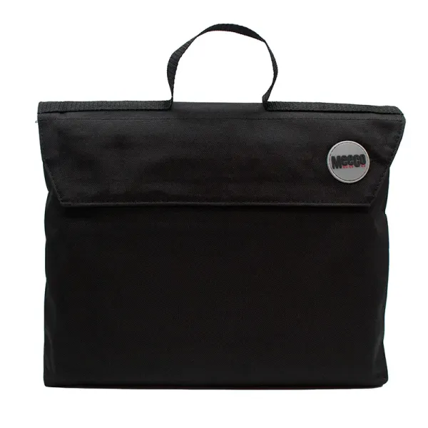 Meeco black gusset library bag with handle for books and school use